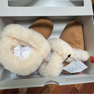 UGG Tan and Cream Slippers